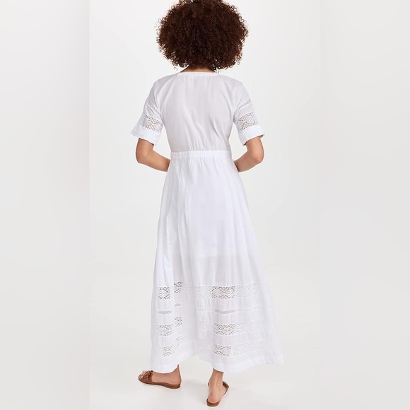 LoveShackFancy Edie Cotton Maxi Dress- White - Picture 3 of 11